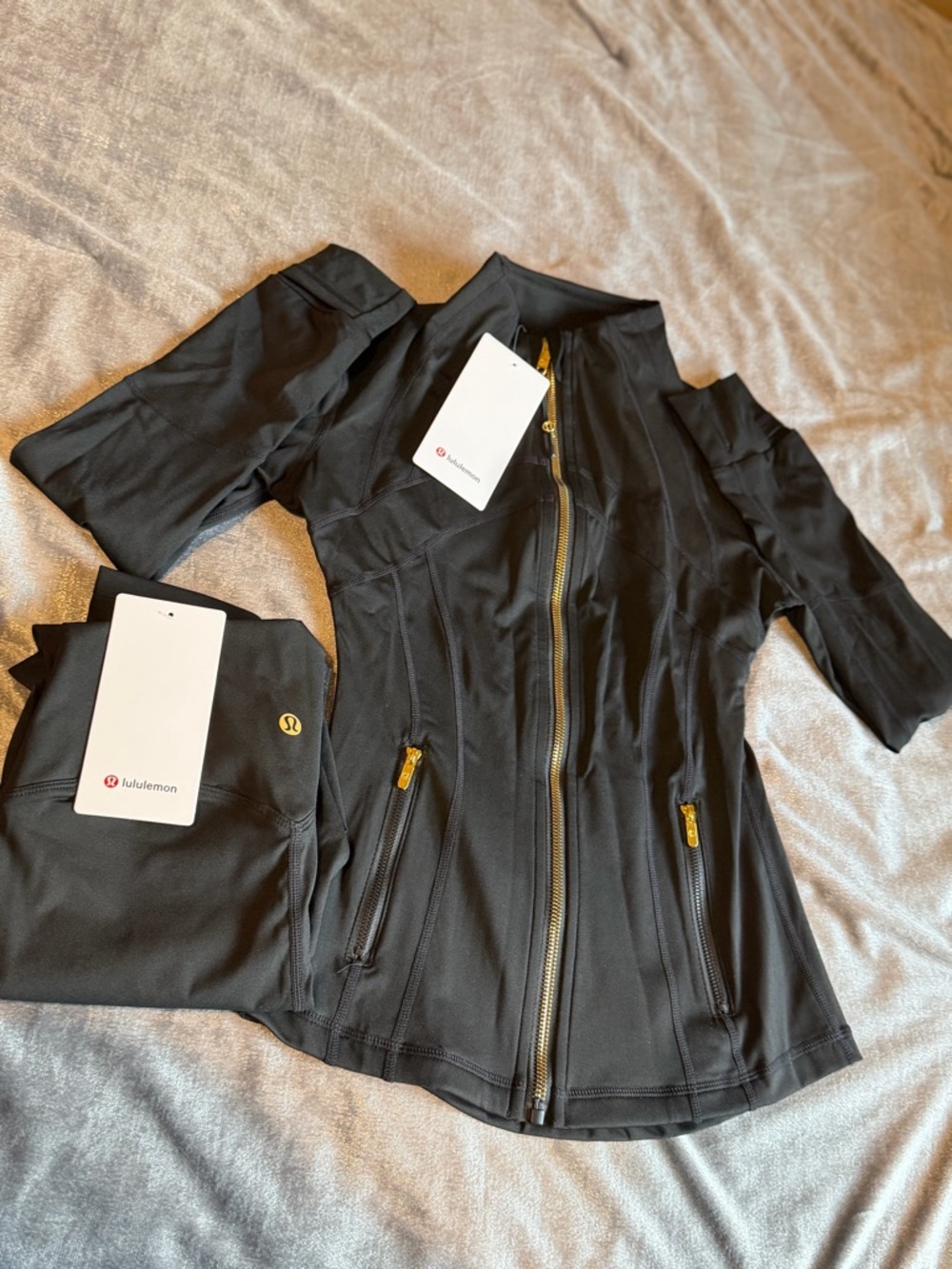 lululemon athletica Black Jacket with Gold Accents